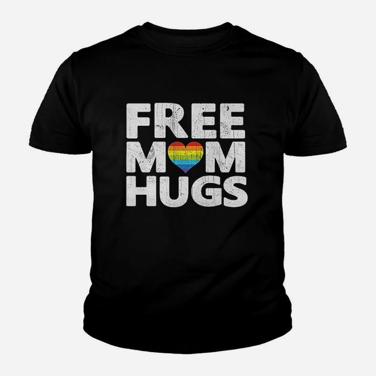Free Mom Hugs Free Mom Hugs Rainbow Gay Pride Youth T-shirt