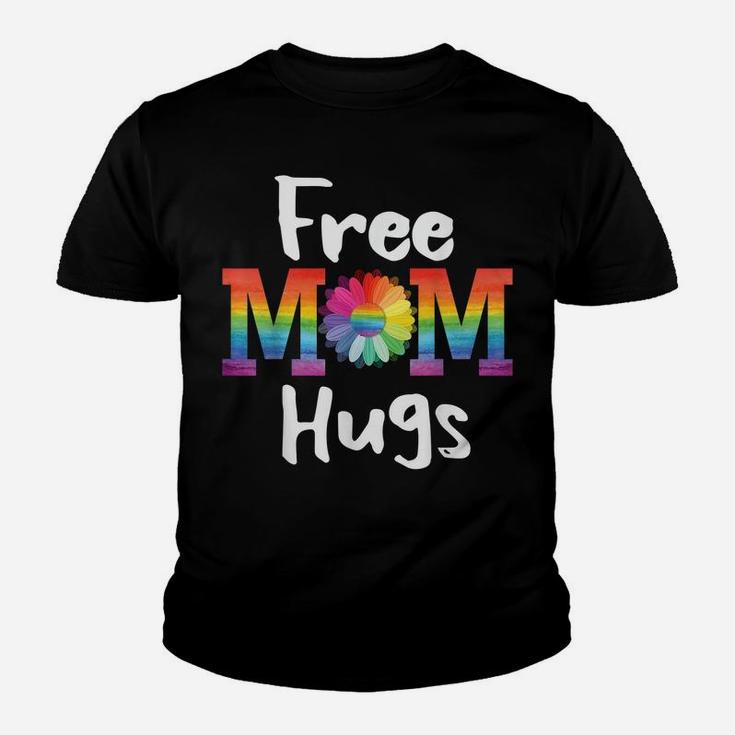 Free Mom Hugs  Lgbt Pride Parades Daisy Flower Shirt Youth T-shirt