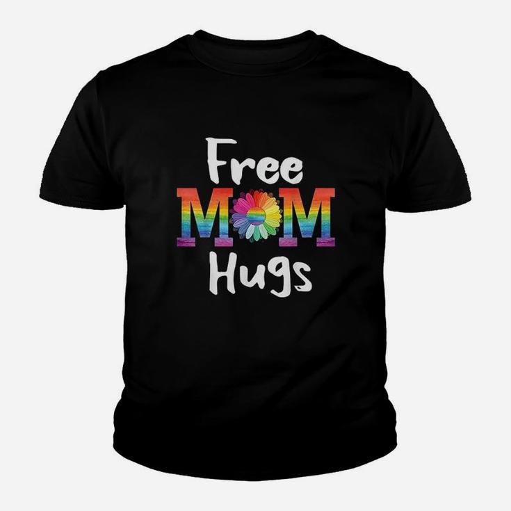 Free Mom Hugs Lgbt Pride Parades Daisy Flower Youth T-shirt