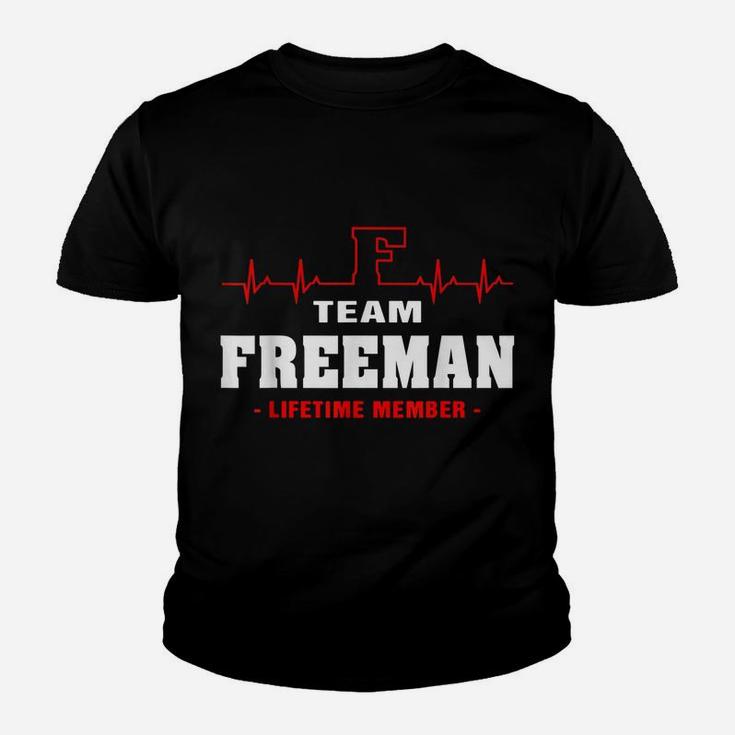 Freeman Surname Proud Family Team Freeman Lifetime Member Youth T-shirt