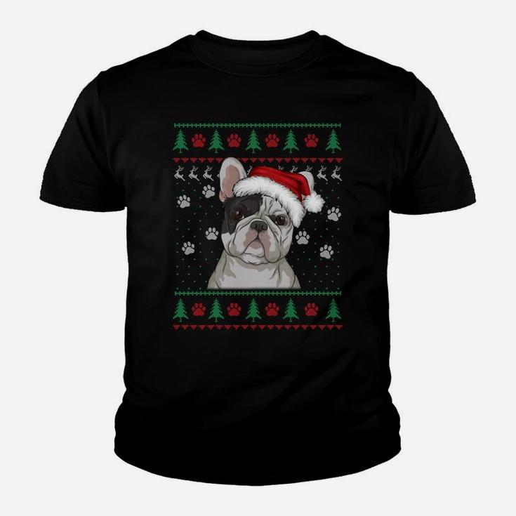 French Bulldog Christmas Ugly Sweater Funny Dog Lover Sweatshirt Youth T-shirt