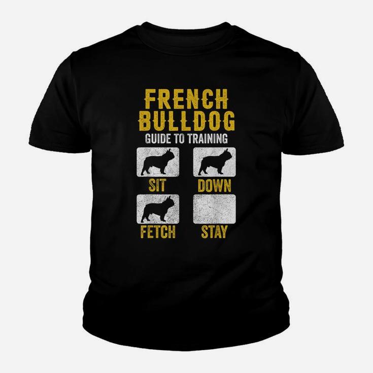 French Bulldog Guide To Training Shirts, Dog Mom Dad Lovers Youth T-shirt