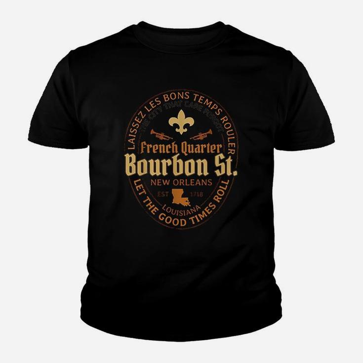 French Quarter Bourbon St New Orleans Souvenir Gift Youth T-shirt