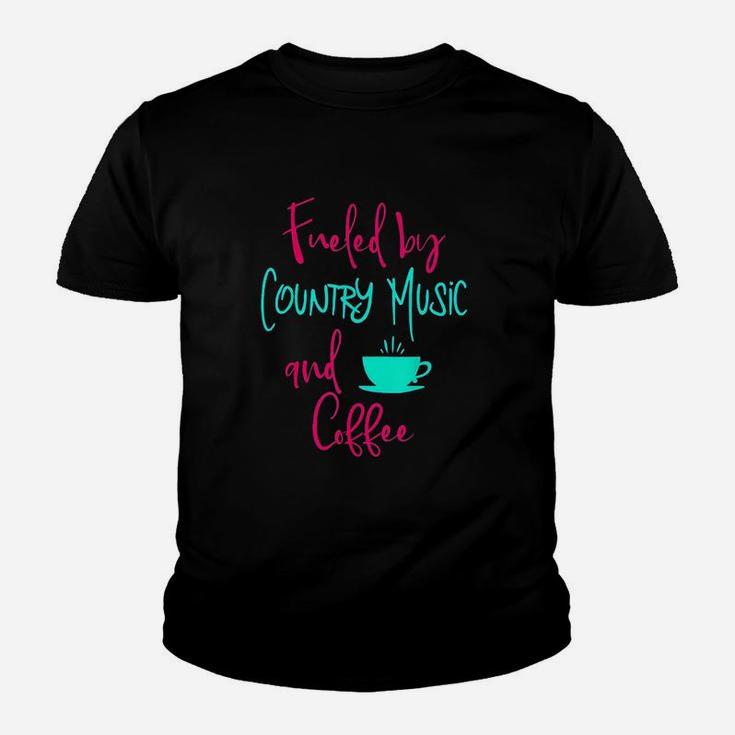 Fueled By Country Music And Coffee Youth T-shirt