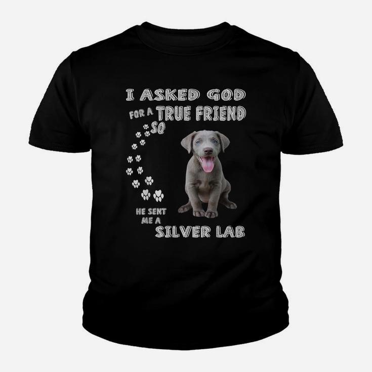 Fun Labrador Retriever Dog Mom Dad Costume, Cute Silver Lab Youth T-shirt