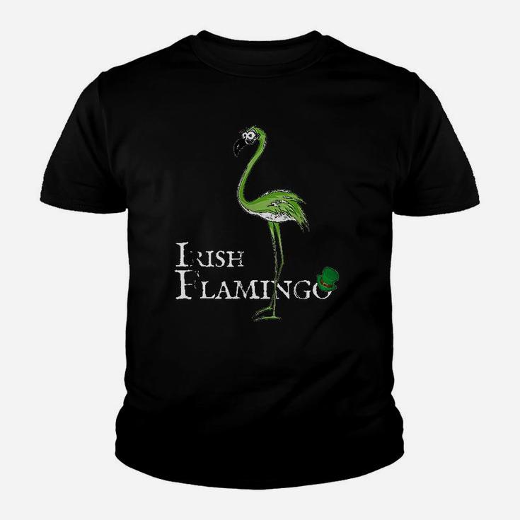 Funky Irish Flamingo Apparel Green Bird St Pattys Day Youth T-shirt