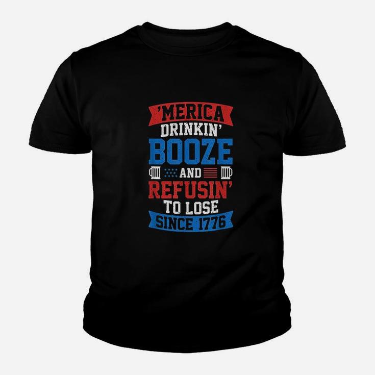 Funny American Murica Beer Drinking For 4Th Of July Youth T-shirt