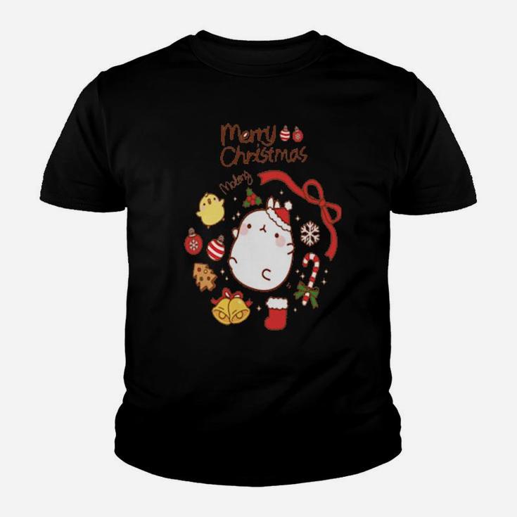 Funny Animal Xmas Chick Rabbit Happy Festival Winter Meme Youth T-shirt