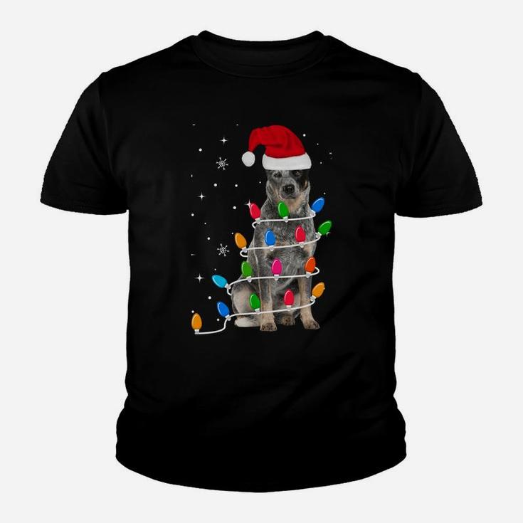 Funny Australian Cattle Christmas Light Gifts Xmas Sweatshirt Youth T-shirt