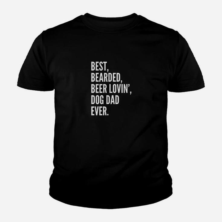 Funny Bearded Beer Lover Dog Owner Dad Youth T-shirt