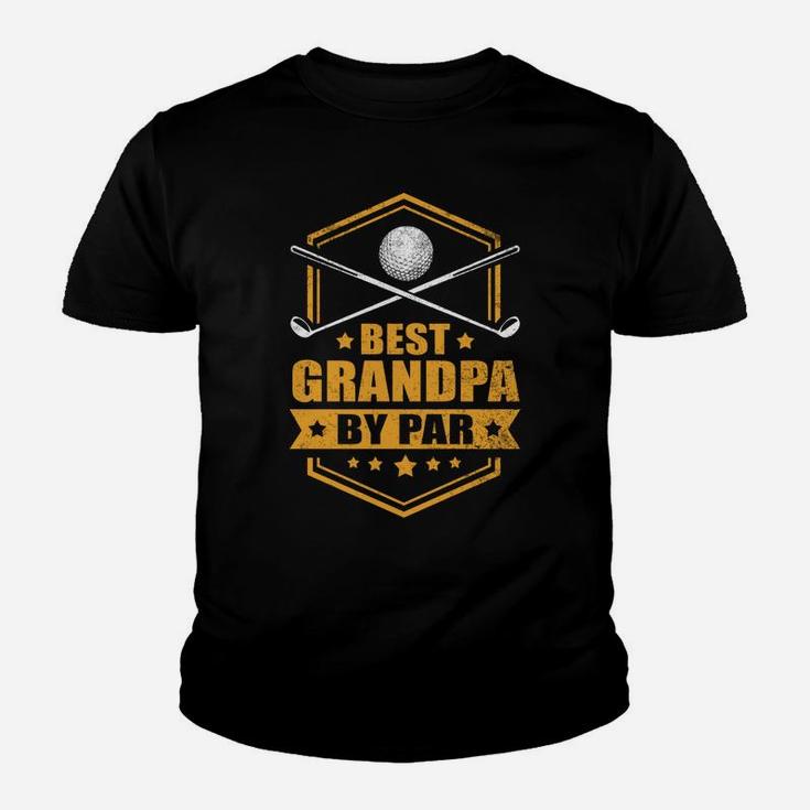 Funny Best Grandpa By Par Gift Cool Fathers Day Grandpa Golf Youth T-shirt
