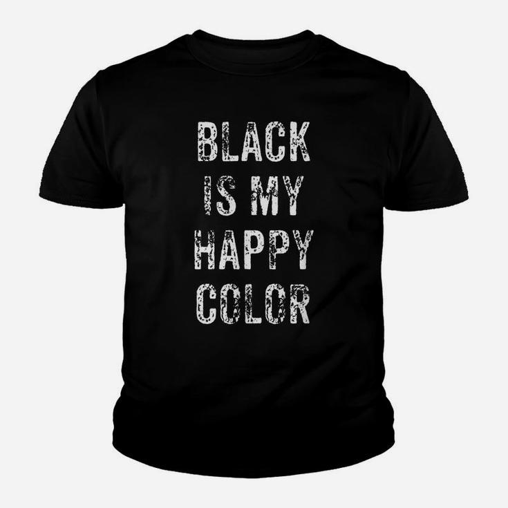 Funny Black Is My Happy Color Goth Punk Emo Gift Shirt Youth T-shirt