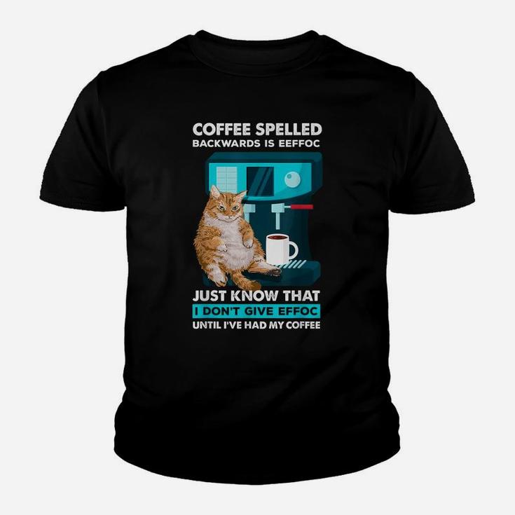 Funny Cat Espresso Machine And Cup For Barista Coffee Lovers Youth T-shirt