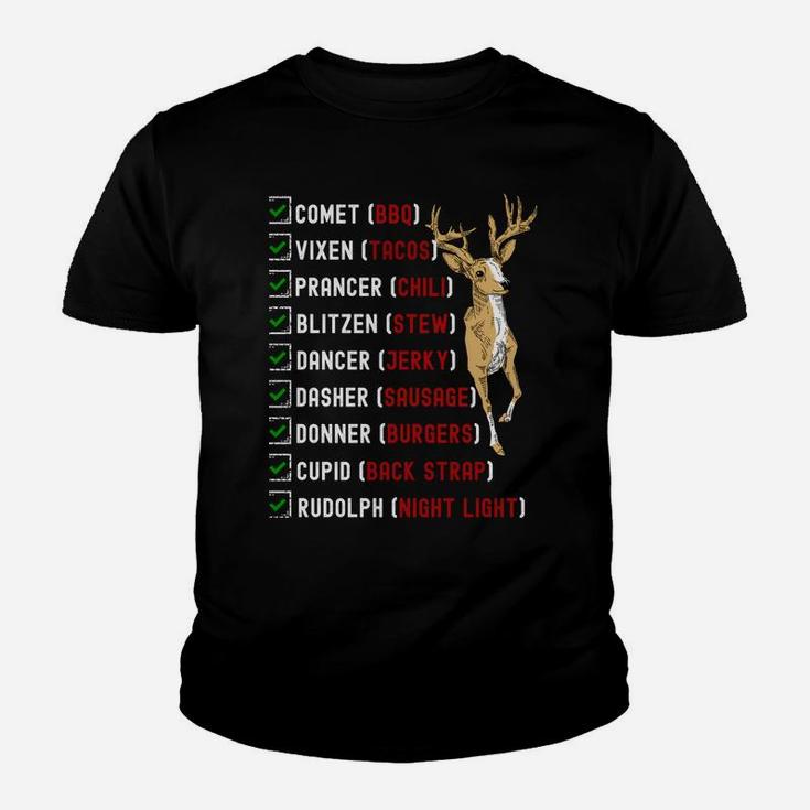 Funny Christmas Deer Hunting Santa Reindeer Men Hunter Gift Youth T-shirt