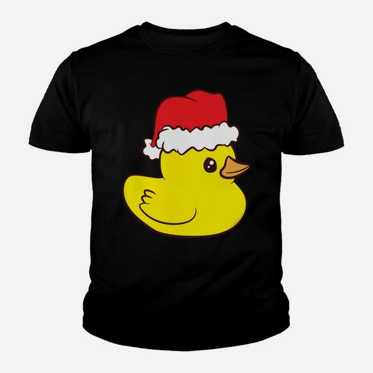 Funny Christmas Rubber Duck With Santa Hat Love Rubber Ducks Sweatshirt Youth T-shirt