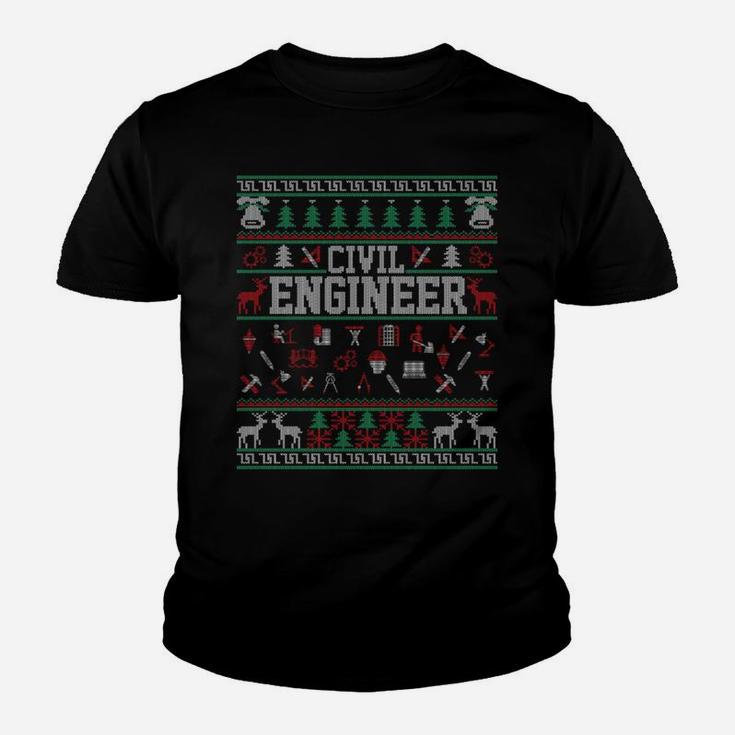 Funny Civil Engineer Ugly Christmas Sweaters Sweatshirt Youth T-shirt