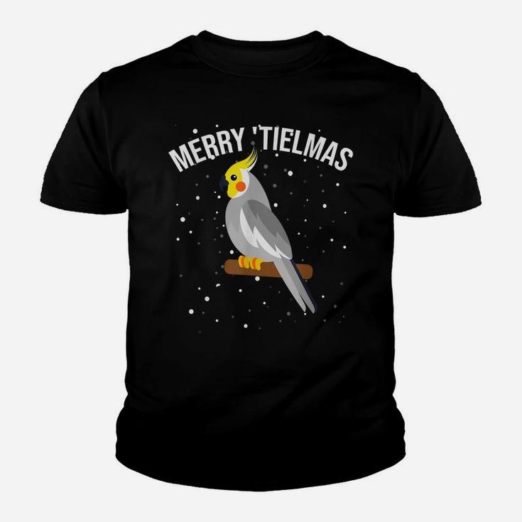Funny Cockatiel Merry Tielmas Pajamas Christmas Bird Gifts Youth T-shirt
