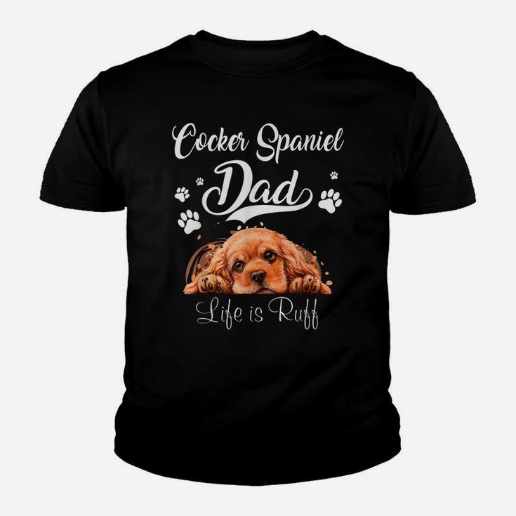 Funny Cocker Spaniel Dad Father Day Lover Dog Youth T-shirt