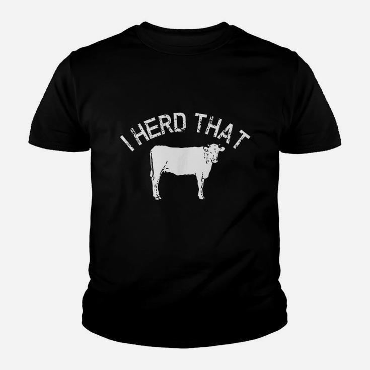 Funny Cow Herd Cows Farm Life Herding Animals Meat Youth T-shirt