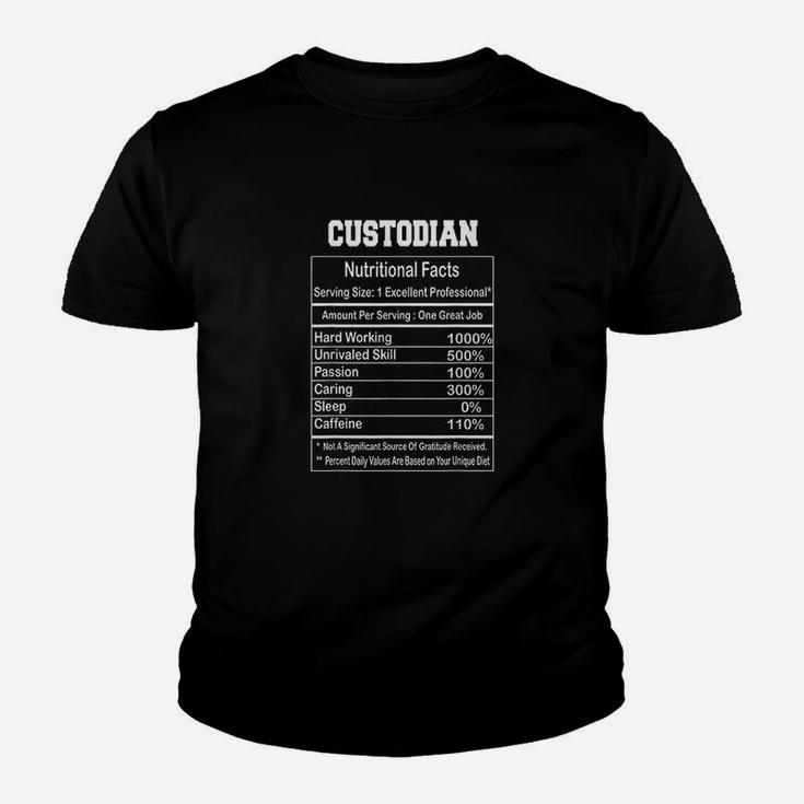 Funny Custodian Nutritional Facts Gift Youth T-shirt