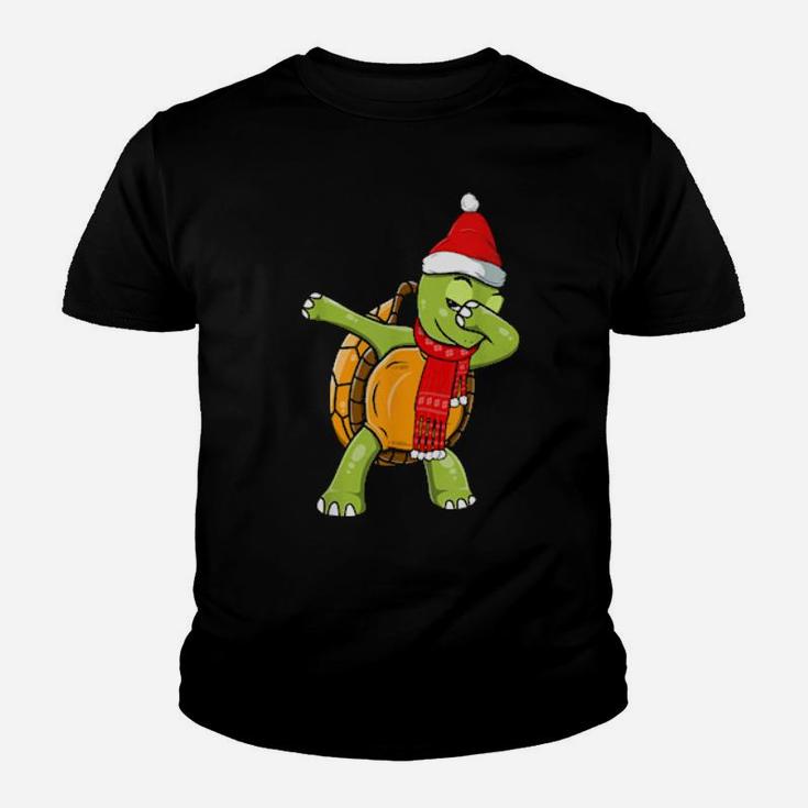 Funny Dabbing Turtle Xmas Youth T-shirt