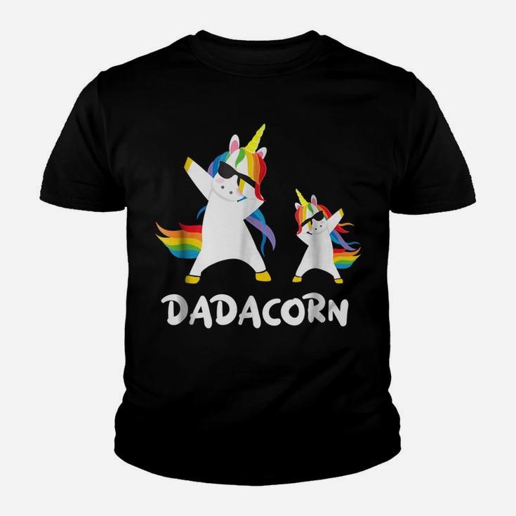 Funny Dad Unicorn Dadacorn Dabbing T Shirt Daddy Father Gift Youth T-shirt