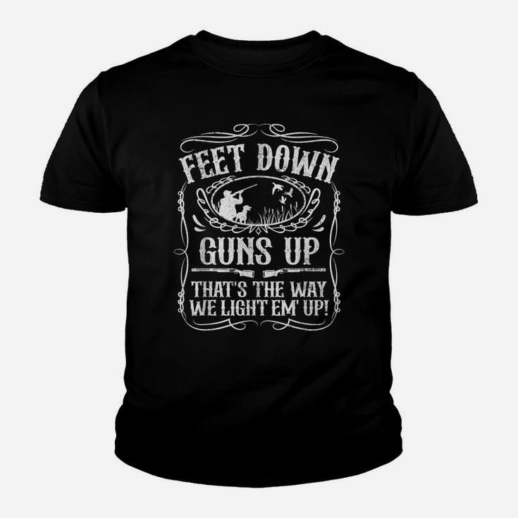 Funny Duck Hunting Feet Down Goose Waterfowl Hunter Gift Youth T-shirt
