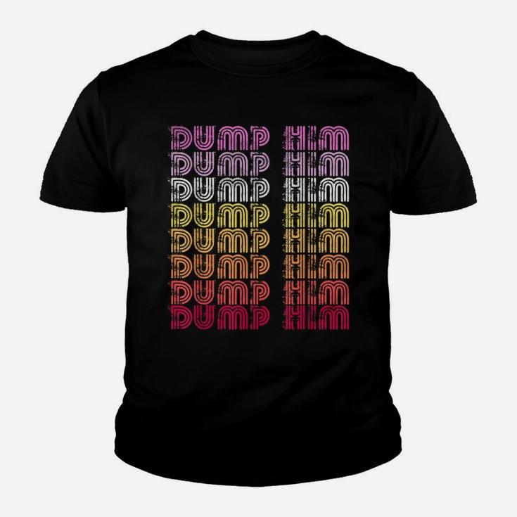Funny Dump-Him Boho Retro Sunset Vintage Rainbow Distressed Youth T-shirt