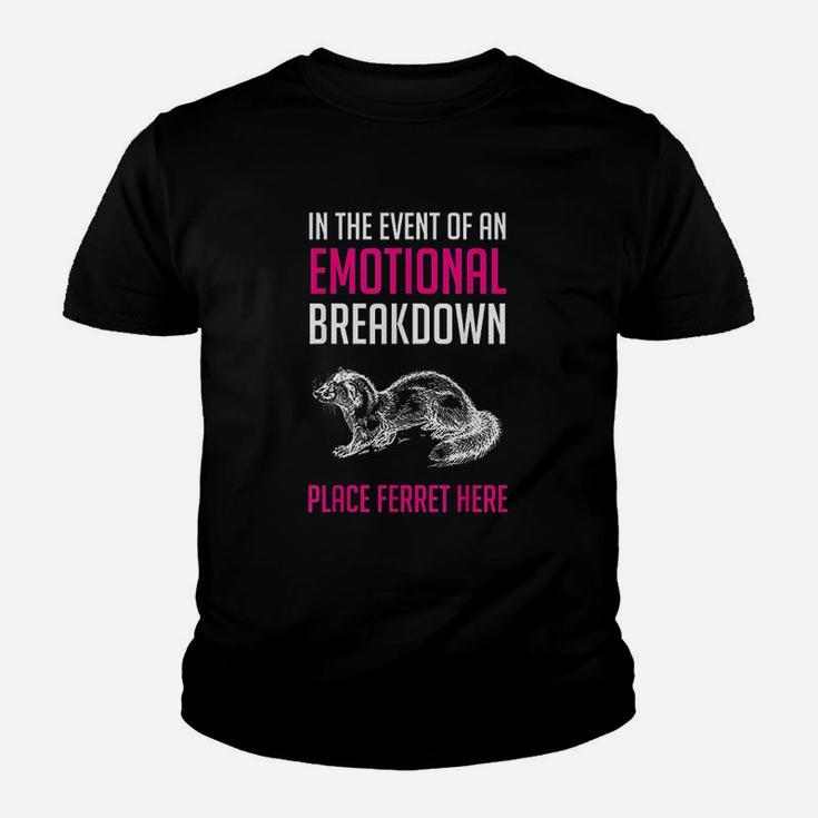 Funny Ferret Emotional Breakdown Youth T-shirt