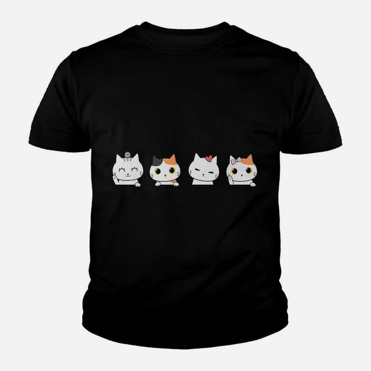 Funny French Counting Cats Un Deux Trois Cat Kittens Youth T-shirt