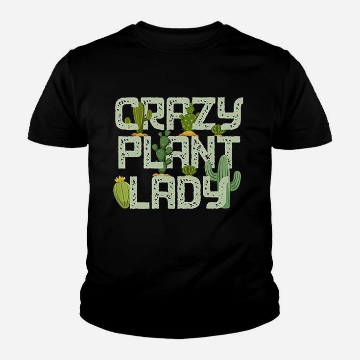 Funny Gardening Crazy Plant Lady Design Youth T-shirt