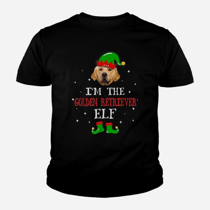 Funny Golden Retriever Elf Christmas Dog Dad Dog Mom Youth T-shirt