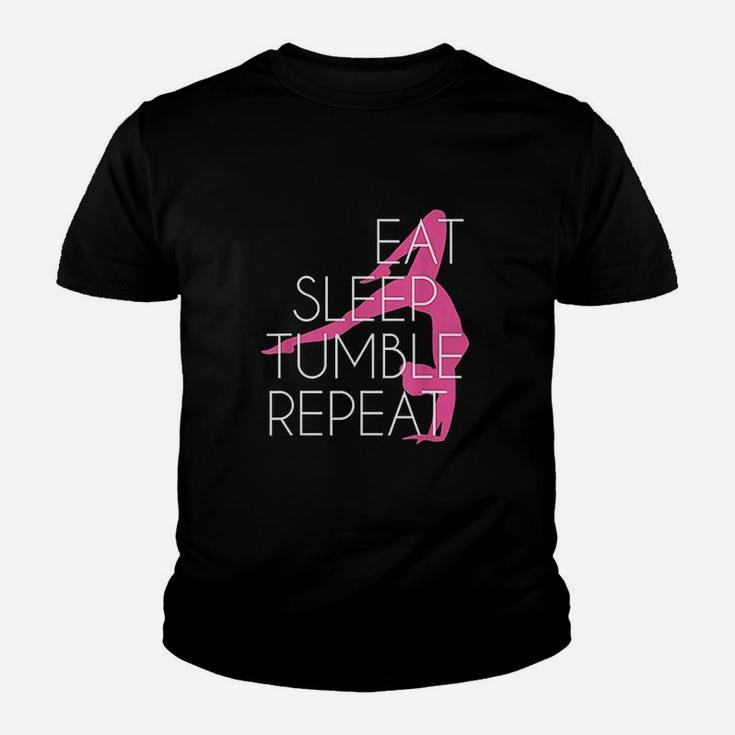 Funny Gymnast Gift Eat Sleep Tumble Repeat Gymnastics Youth T-shirt