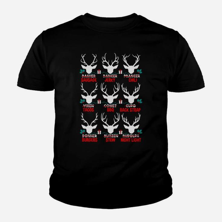 Funny Hunter Of All Santa's Reindeers Cute Deer Xmas Gift Sweatshirt Youth T-shirt