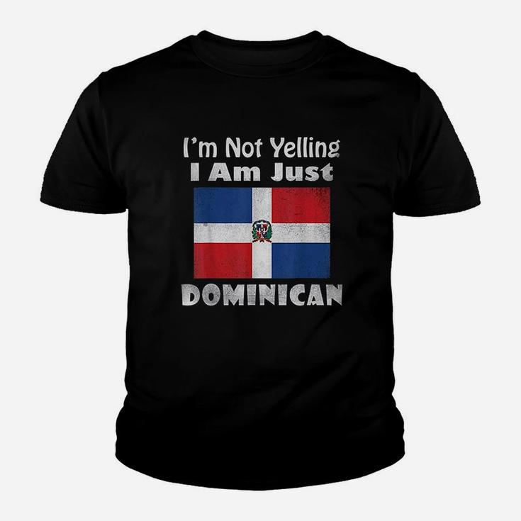 Funny I Am Not Yelling I Am Just Dominican Republic Flag Youth T-shirt