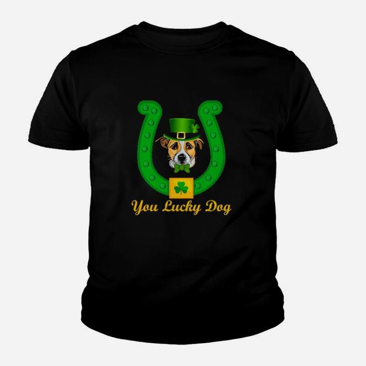 Funny Irish Leprechaun Hat Basenji Dog St Patrick's Day Youth T-shirt
