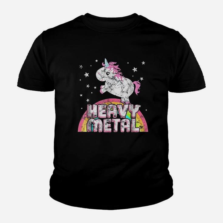 Funny Ironic Cool Unicorn Heavy Metal Music Festival Youth T-shirt