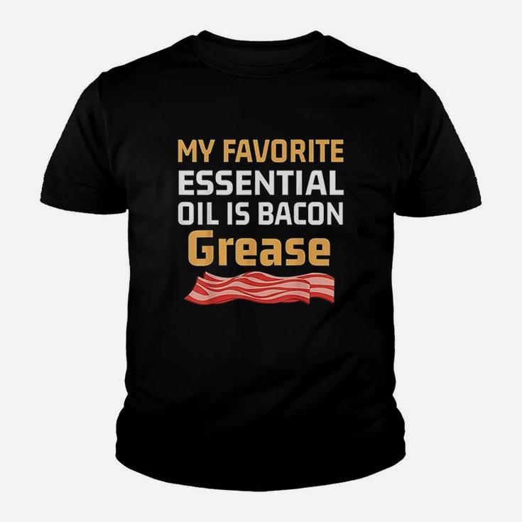 Funny Keto Gift My Favorite Essential Oil Is Bacon Grease Youth T-shirt