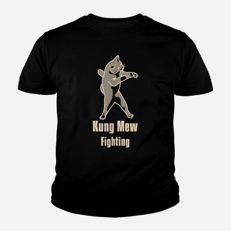 Funny Kung Mew Fighting Karate Cat Pet Lovers Youth T-shirt