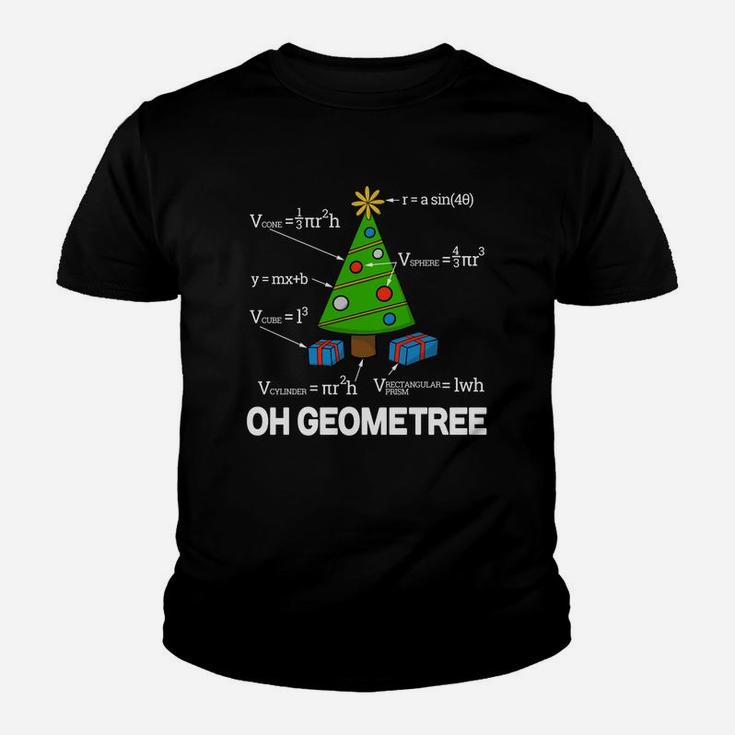 Funny Math Geometry Christmas Tree Pun Teacher Sweatshirt Youth T-shirt