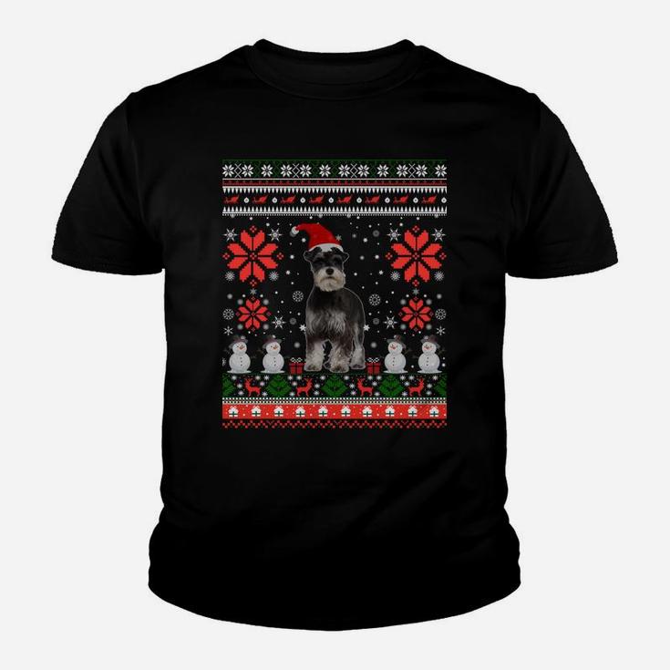 Funny Miniature Schnauzers Ugly Christmas Sweater Party Gift Sweatshirt Youth T-shirt