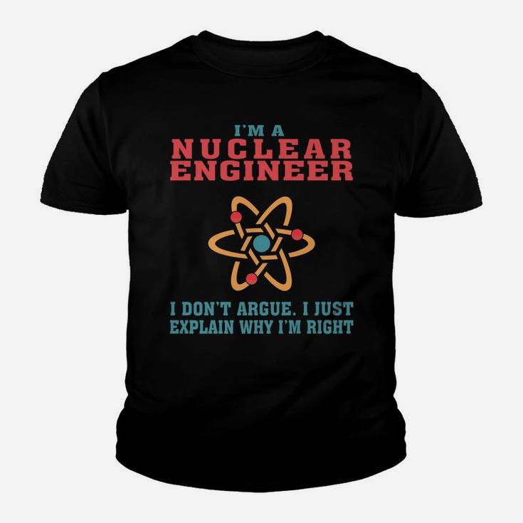 Funny Nuclear Engineer Gift For Graduation, Birthday Or Xmas Youth T-shirt
