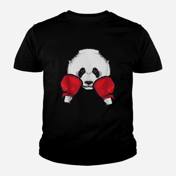 Funny Panda Boxing Cool Animal Lover Gloves Boxer Fan Gift Youth T-shirt