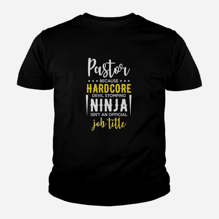 Funny Pastor Devil Stomping Ninja Not Job Title Youth T-shirt