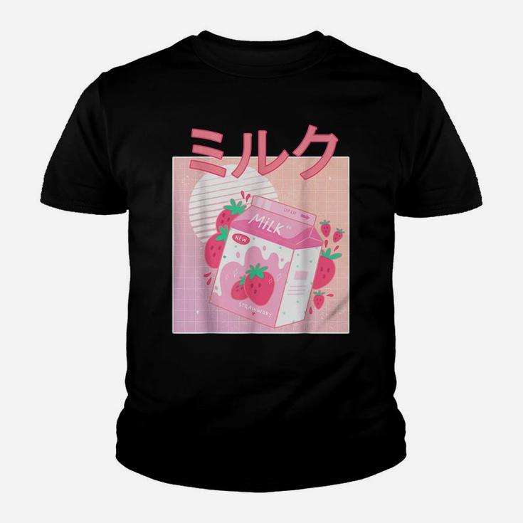 Funny Retro 90S Japanese Kawaii Strawberry Milk Shake-Carton Youth T-shirt