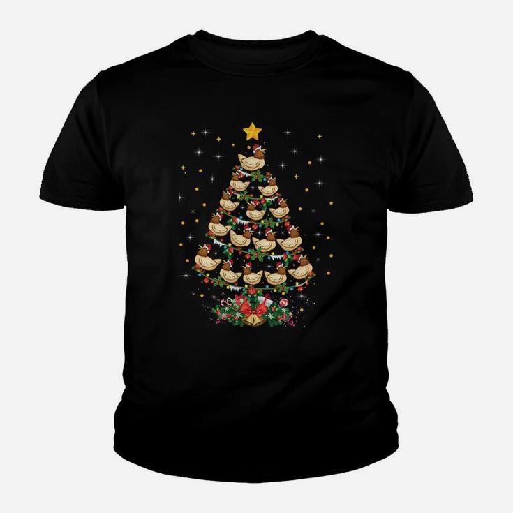 Funny Santa Chicken Xmas Gift Chicken Christmas Tree Sweatshirt Youth T-shirt