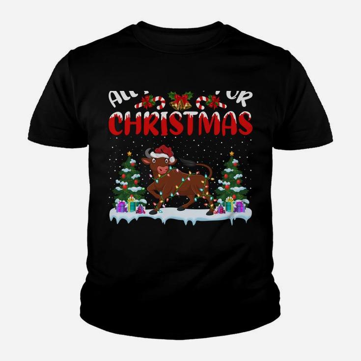 Funny Santa Hat All I Want For Christmas Is A Buffalo Youth T-shirt
