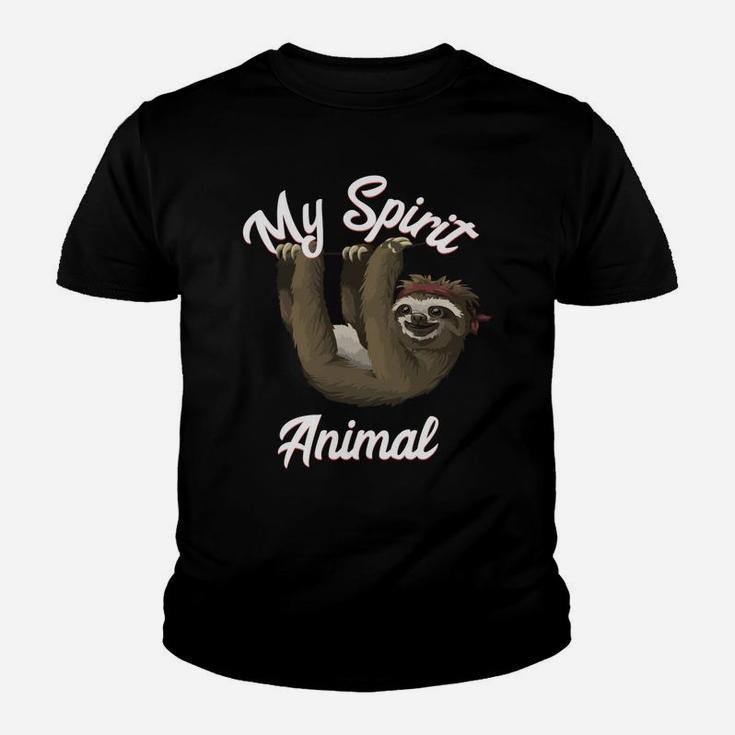 Funny Sloth My Spirit Animal Happy Lazy Sloths Lovers Gift Youth T-shirt