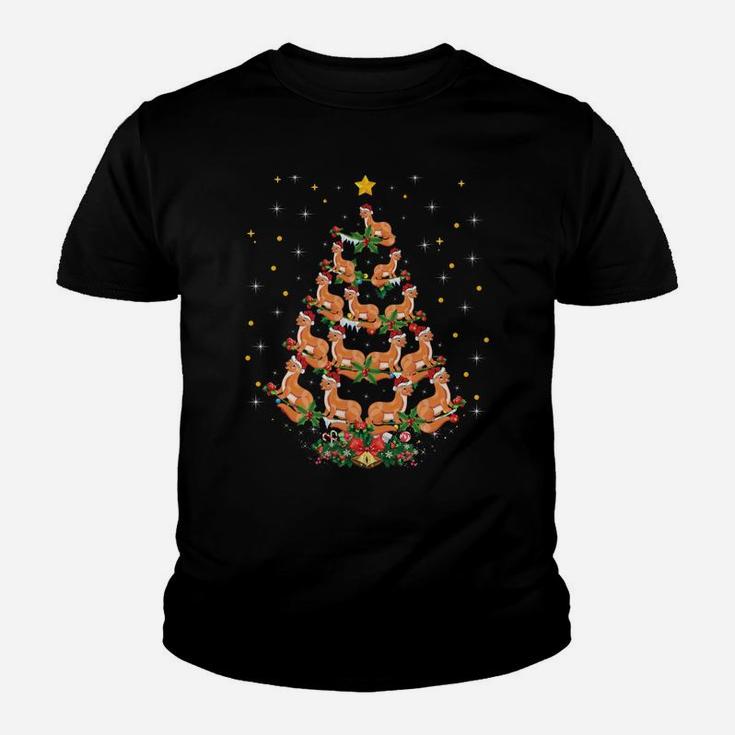 Funny Stoat Animal Lover Xmas Gift Stoat Christmas Tree Sweatshirt Youth T-shirt