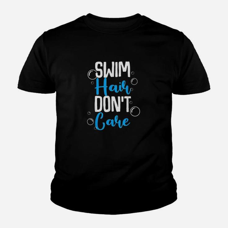 Funny Swim Hair Dont Care Youth T-shirt